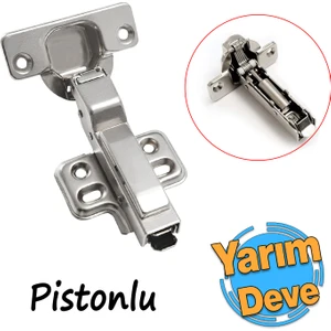 Yarım Deve Frenli Pistonlu Dolap Kapak Menteşesi Yavaşlatıcı Tas Menteşe