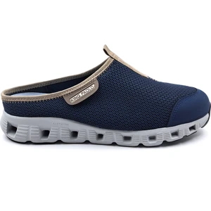 King Paolo K1275 Memory Foam Burnu Kapalı Lacivert Erkek Sabo Terlik