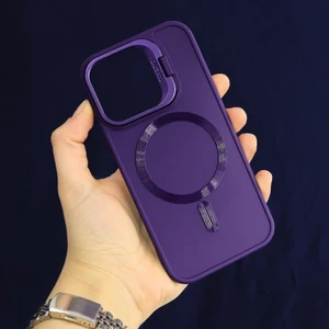 iPhone 13/14 Uyumlu Standlı Magsafe Esnek Lüks Silikon Kılıf