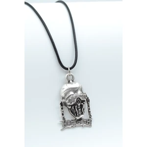 Megadeth Gümüş Kaplama Deri İp Kolye
