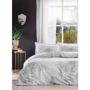 (Outlet) King Size - Battal Boy Nevresim Takımı Frunze Gri
