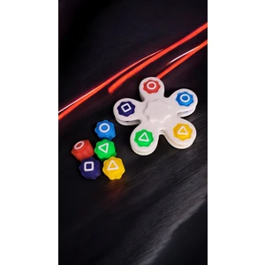 Vaiflagy Store Squid Game Çarkı ve Gonggi 5 Taş Oyunu (2'si 1 Arada) - Beyaz