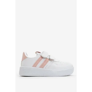 Çocuk Sneaker Spor Ayakkabı Beyaz - Pudra