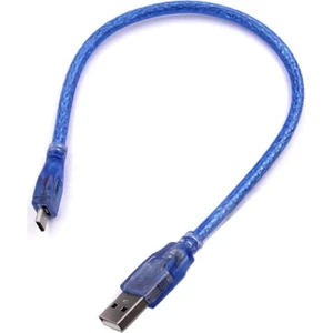 30CM Micro USB Kablo Mavi 480 Mbps USB 2.0 Hot Swap
