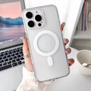 Mee Kılıf Apple iPhone 14 Pro Max Uyumlu Magsafe Şeffaf Darbe Emici Kılıf