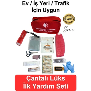 Lüks Ilk Yardım Çantası Deprem Afet Acil Durum Müdahale Kiti Araç Ev Işyeri Yerli Üretim Ecza Çanta