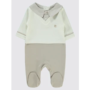 Pierre Cardin Erkek Bebek Patikli Tulum 0-3 Ay Bej