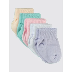Civil Baby Kız Bebek 5'li Çorap Set 6-12 Ay Lila