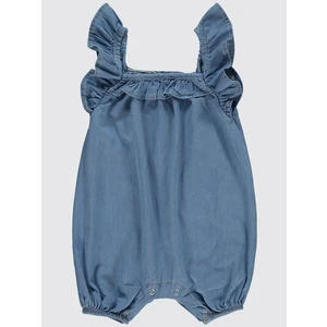 Civil Baby Kız Bebek Patiksiz Tulum 6-18 Ay Mavi