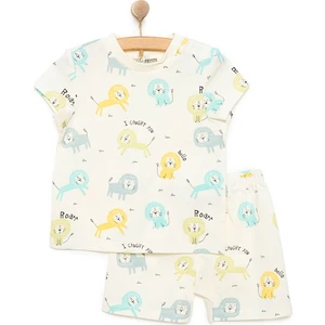 Hellobaby Erkek Bisiklet Yaka Kısa Kol Pijama Takımı