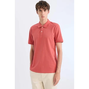 %100 Pamuk Regular Fit Polo Yaka Kısa Kollu Basic Düz Pike Kumaş Tişört C1293AX25SP