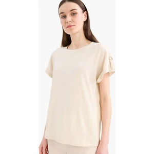 Regular Fit Bisiklet Yaka Basic Düz Kısa Kollu Tişört D3198AX25SP
