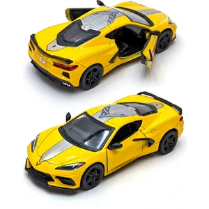 2021 Chevrolet Corvette Stingray C8 Livery Edition Diecast Car Set Sarı