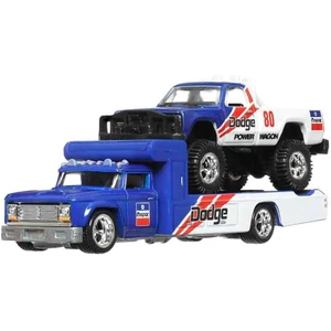 Hot Wheels Premium 1980 Dodge Macho Power Wagon Retro Rig FLF56-HKF38 1:64 Ölçek Diecast Araç Seti