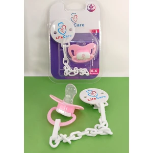 Life Care Baby LifeCareBaby Askılı Damaklı Ortodontik Emzik 1 Numara 0- 6 Ay Pembe