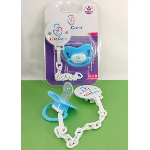 Life Care Baby LifeCareBaby Askılı Damaklı Ortodontik Emzik 2 Numara 6- 18 Ay Mavi