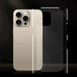 Apple iPhone 15 Pro Max Arka ve Yan Kaplayıcı Jelatin Şeffaf Body Kaplama Ppf