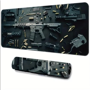 Sge Teknoloji 70X30 cm Tüfek Tasarımı Kaydırmaz Taban Speed Yüzey Oyuncu Mouse Pad Gaming
