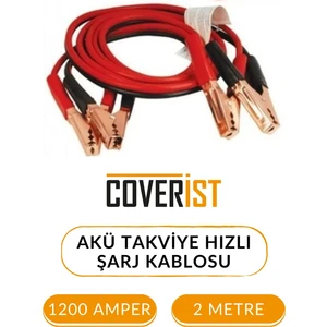 2 Metre Akü Takviye Şarj Kablosu 1200 Amper