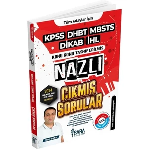 Kpss/dhbt/mbsts/dikab/ihl Nazlı Çıkmış Sorular Kitabı - Şara Akademi