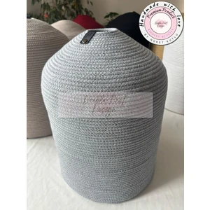 Double Knot Design Damacana Kılıfı Dekoratif Sepet - Organizer / Hediyelik Hasır Jüt Tress