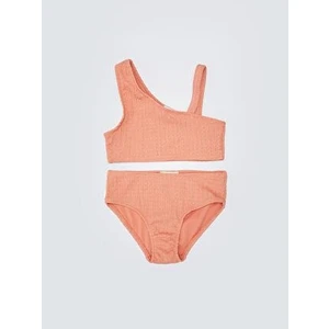 Dokulu Kumaş Kız Çocuk Bikini Takım