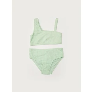 Dokulu Kumaş Kız Çocuk Bikini Takım