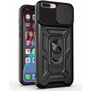 Piyasa Sepeti Kızaklı Tank Kılıf Apple iPhone 8 Plus Siyah