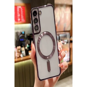 Samsung Galaxy S21 Fe Kılıf Kamera Lens Korumalı Renkli Magsafe Şeffaf Silikon