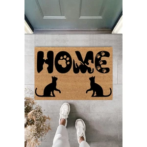 Home, Kedi, Kedi Deseni, Iç ve Dış Kapı Önü Paspası, Dijital Baskı, Dekoratif Çeyiz Paspas