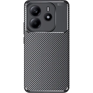 Xiaomi Redmi Note 14 5g Karbon Tasarım Silikon Kılıf Kapak Dayanıklı ve Koruyucu