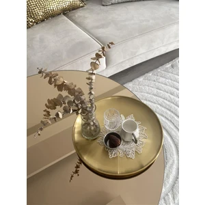 Lotus Model Dekoratif Güpür Dantel Kahve Kokteyl 6'lı Sunum Peçetesi