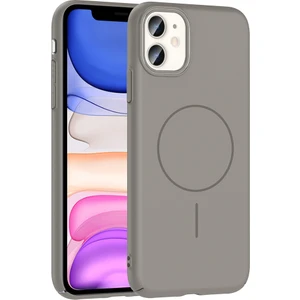 M.tk moveteck Apple iPhone 11 Kılıf Ince Magsafe Halkalı Kablosuz Şarj Özellikli Lansman Silikon Kapak