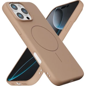M.tk moveteck Apple iPhone 16 Pro Max Uyumlu Kılıf Ince Magsafe Halkalı Kablosuz Şarj Özellikli Lansman Silikon Kapak