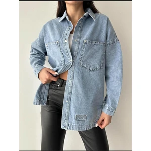 Asia Denim Women Kadın Kot Gömlek