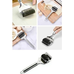 Paslanmaz Çelik Erişte Makinasi Makarna Kesici Dilimleyici Kafes Rulo Hamur Kesici