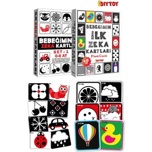 Bebeğimin Ilk Zeka Kartları 0-12 Ay+ Erken Eğitim Zeka Kartları 0-6 Ay
