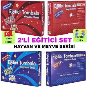 Tombala-Hayvanlar Serisi ve Meyve Serisi - Eğitici Tombala