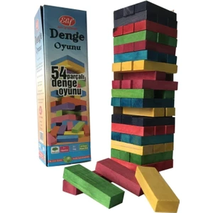 Jenga Denge Oyunu Renkli 54 Parça
