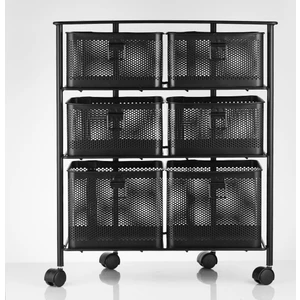 3 Katlı Bölmeli Paslanmaz Metal Sebzelik