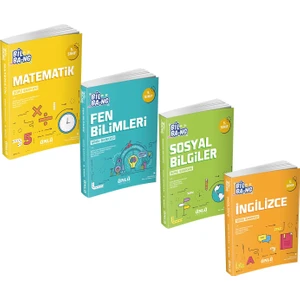 Ünlü Yayınları 5.sınıf Bil Bang Matematik Fen Sosyal ve Ingilizce Soru Bankası Seti 4 Kitap