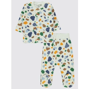 Civil Baby Erkek Bebek Pijama Takımı 1-6 Ay Ekru