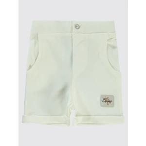 Civil Baby Erkek Çocuk Şort Beyaz Renkli Standart Kalıp 6-18 Ay İçin Rahat Kullanım