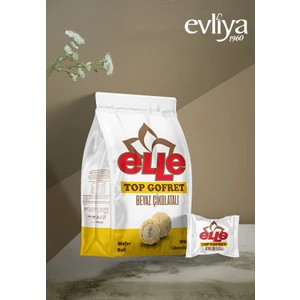 Evliya Şekerleme Elle Beyaz Çikolata Kaplamalı Top Gofret 150GR