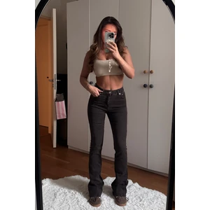 High Waist Flare Leg Full Length Stretch  Jean