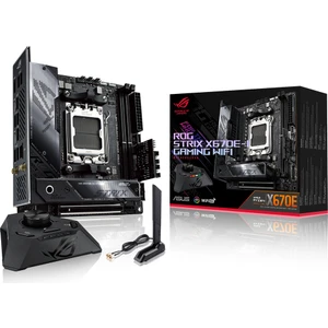 Rog Strıx X670E-I Gamıng Wıfı Amd X670 Am5 Ddr5 6400 2Xusb4(Thunderbolt) Hdmı Çift M2 Usb3.2 Wifi 6E Aura Rgb 2.5Gbit Lan Mini Itx (Rog Strıx X670E-I Gamıng Wıfı) Anakart