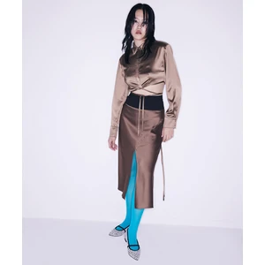 Colorblock Saten Etek