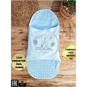 Bebek Battaniyesi Uyku Tulumu Kundağı %100 Pamuklu Ortopetik Hastane Çıkışı Yenidoğan 0-9AY