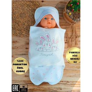 Bebek Battaniyesi Uyku Tulumu Kundağı %100 Pamuklu Ortopetik Hastane Çıkışı Yenidoğan 0-9AY