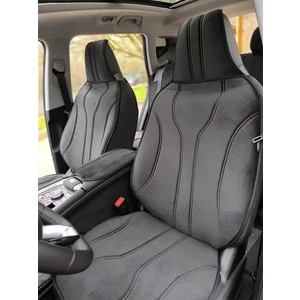 Chery Tiggo 7 Pro Max Araca Özel Koltuk Kılıfı Koruyucu Luvi Serisi 2024-Sonrası Siyah-Kırmızı